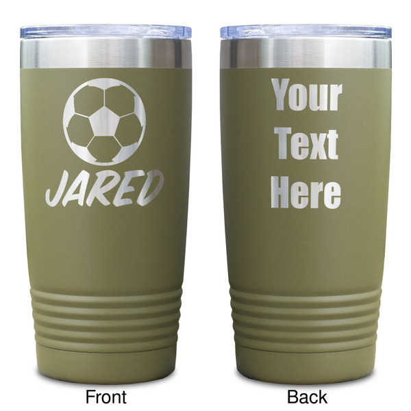 Soccer Olive Polar Camel Tumbler - 20oz - Double Sided - Approval