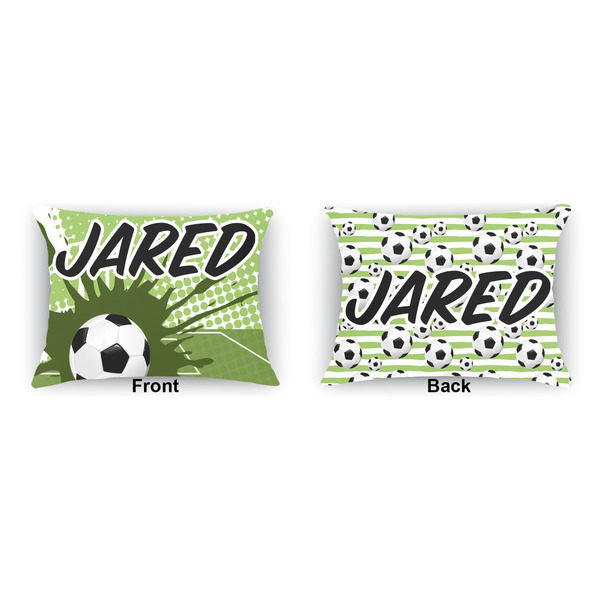 Soccer Outdoor Rectangular Throw Pillow (Front and Back)