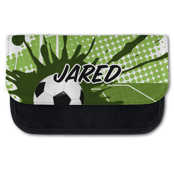 Custom Soccer Canvas Pencil Case w/ Name or Text