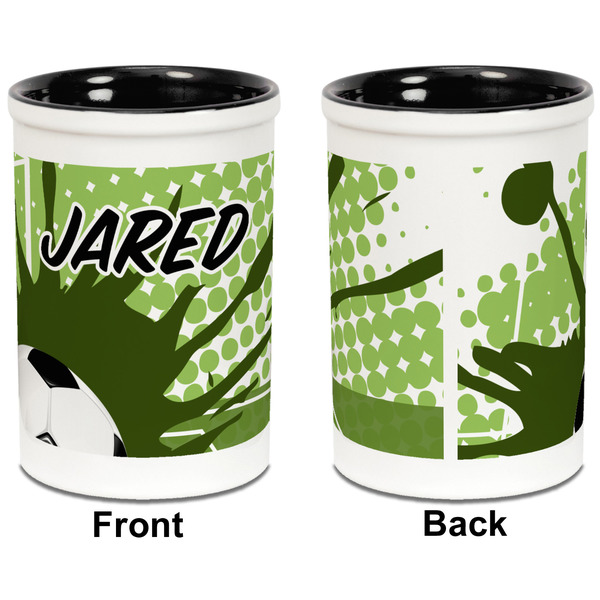 Soccer Pencil Holder - Black - approval