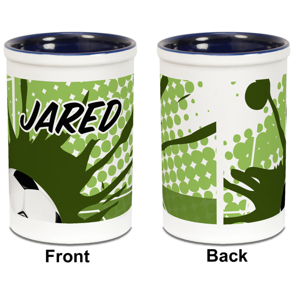 Soccer Pencil Holder - Blue - approval