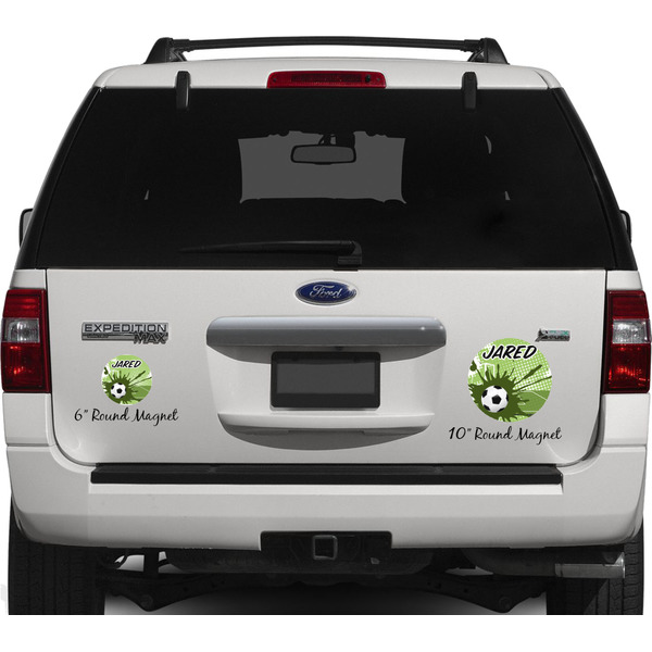 Soccer Personalized Car Magnets on Ford Explorer