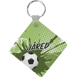 Soccer Diamond Plastic Keychain w/ Name or Text