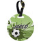 Soccer Personalized Round Luggage Tag