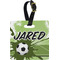 Soccer Plastic Luggage Tag - Square w/ Name or Text