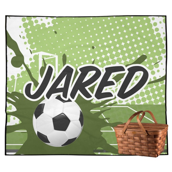 Custom Soccer Outdoor Picnic Blanket (Personalized)