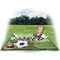 Soccer Picnic Blanket - with Basket Hat and Book - in Use