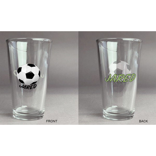 Soccer Pint Glass - Two Content - Approval