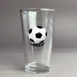 Soccer Pint Glass - Full Color Logo (Personalized)