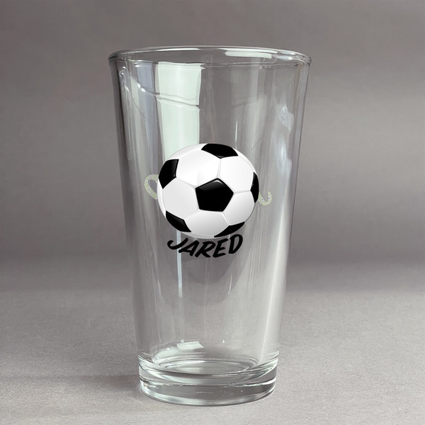 Custom Soccer Pint Glass - Full Color Logo (Personalized)