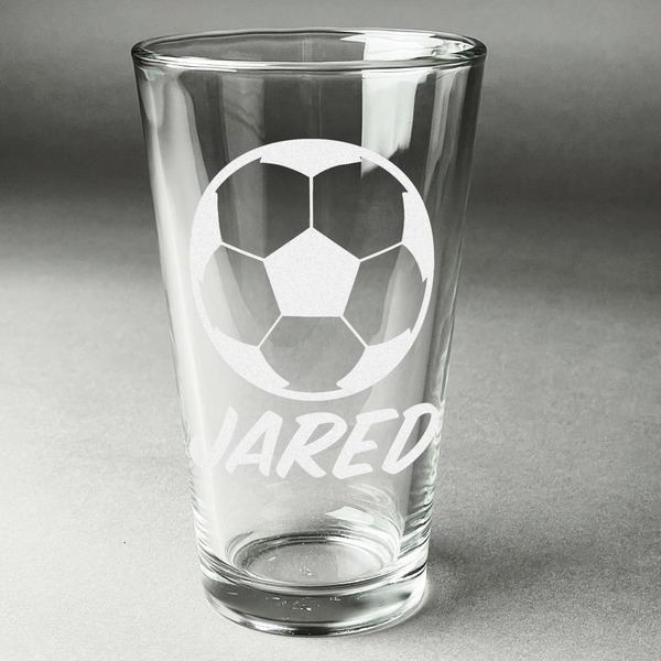 Custom Soccer Pint Glass - Engraved (Personalized)
