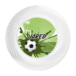 Soccer Plastic Party Dinner Plates - 10" (Personalized)