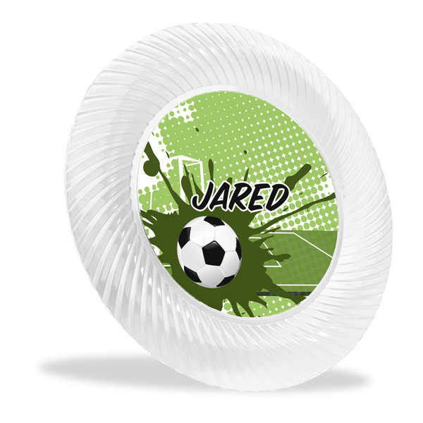 Custom Soccer Plastic Party Dinner Plates - 10" (Personalized)