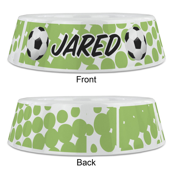 Soccer Plastic Pet Bowls - Large - APPROVAL
