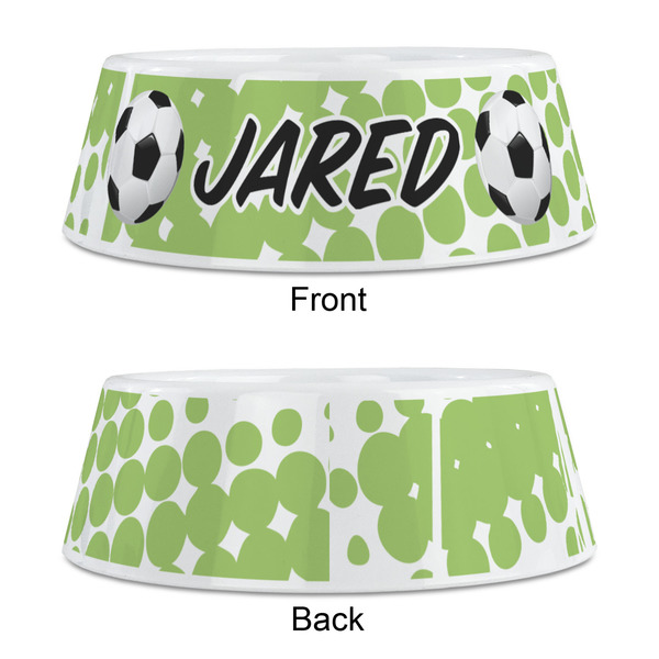 Soccer Plastic Pet Bowls - Medium - APPROVAL