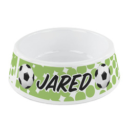 Soccer Plastic Dog Bowl - Small (Personalized)