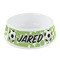 Soccer Plastic Dog Bowl - Small (Personalized)