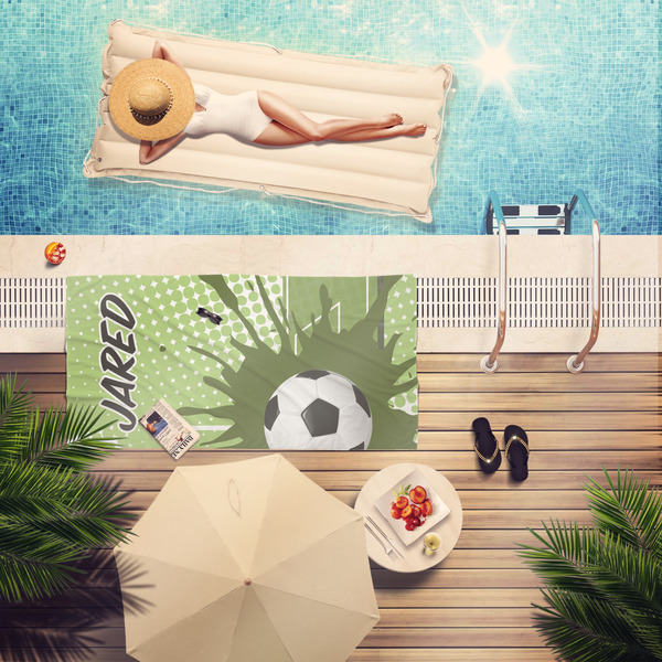 Soccer Pool Towel Lifestyle