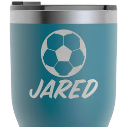 Soccer RTIC Tumbler - Dark Teal - Laser Engraved - Double-Sided (Personalized)