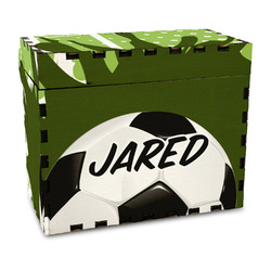 Soccer Wood Recipe Box - Full Color Print (Personalized)
