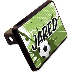 Soccer Rectangular Trailer Hitch Cover - 2" (Personalized)