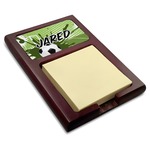 Soccer Red Mahogany Sticky Note Holder (Personalized)