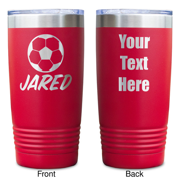 Soccer Red Polar Camel Tumbler - 20oz - Double Sided - Approval