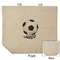 Soccer Reusable Cotton Grocery Bag - Front & Back View