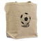 Soccer Reusable Cotton Grocery Bag - Front View