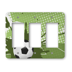 Soccer Rocker Style Light Switch Cover - Three Switch