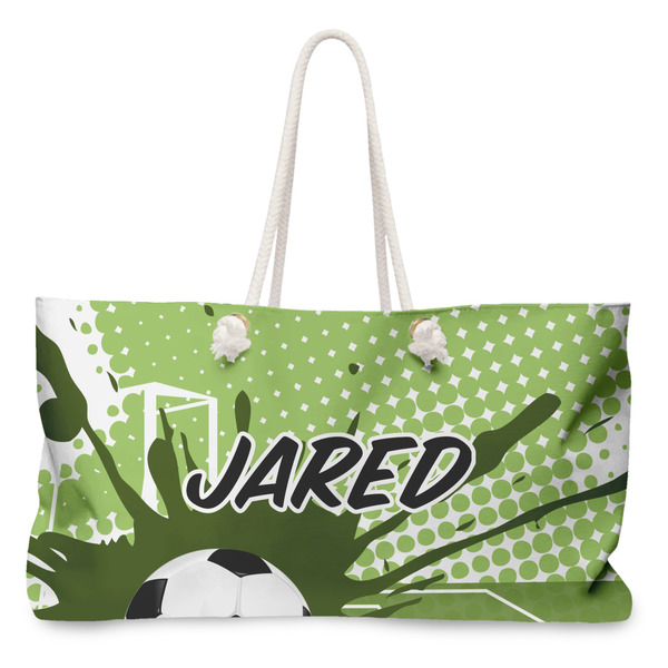 Custom Soccer Large Tote Bag with Rope Handles (Personalized)
