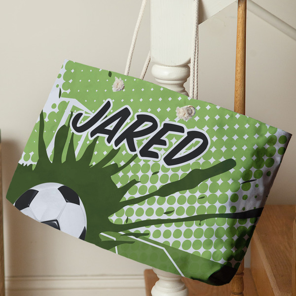 Soccer Large Rope Tote - Life Style