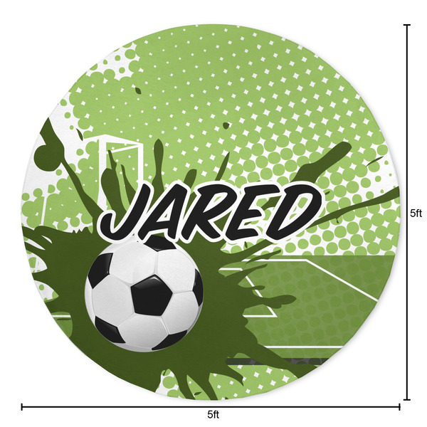 Soccer Round Area Rug - Size