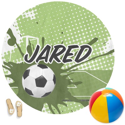 Soccer Round Beach Towel (Personalized)