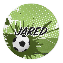 Soccer 5' Round Indoor Area Rug (Personalized)