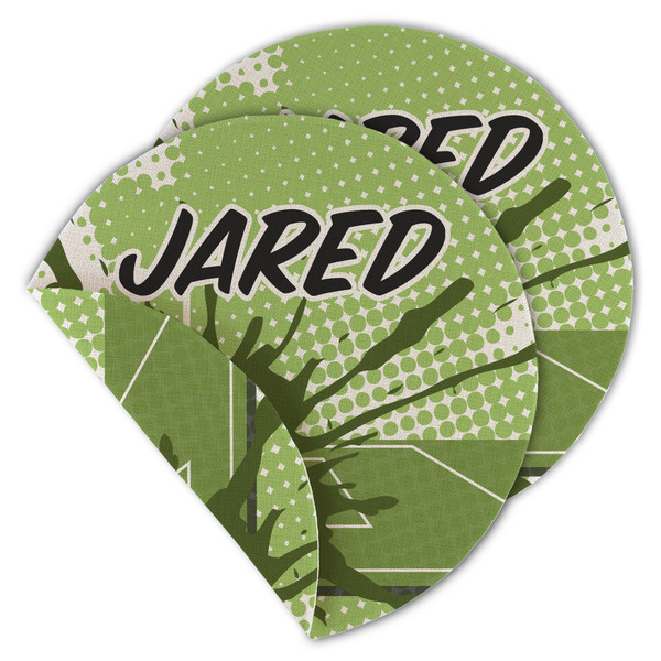 Soccer Round Linen Placemats - MAIN (Double-Sided)