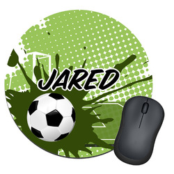Soccer Round Mouse Pad (Personalized)