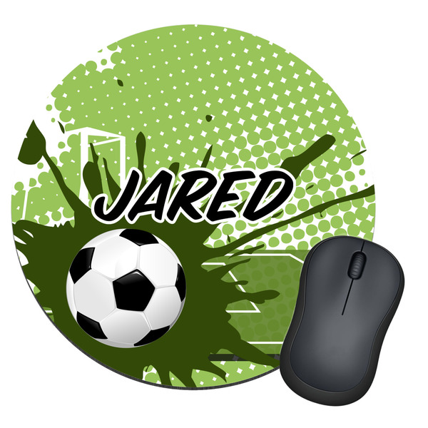 Custom Soccer Round Mouse Pad (Personalized)