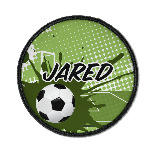 Custom Soccer Iron On Round Patch w/ Name or Text