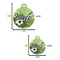 Soccer Round Pet ID Tag - Large - Comparison Scale