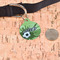 Soccer Round Pet ID Tag - Large - In Context