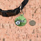 Soccer Round Pet ID Tag - Small - In Context
