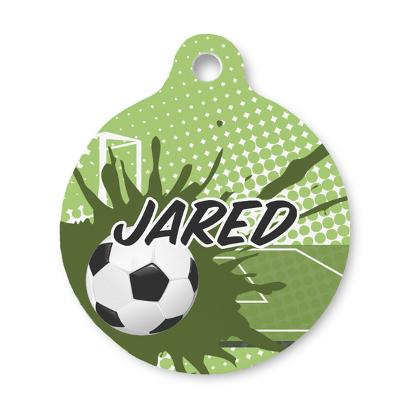 Custom Soccer Round Pet ID Tag - Small (Personalized)