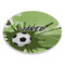 Soccer Round Stone Trivet - Angle View