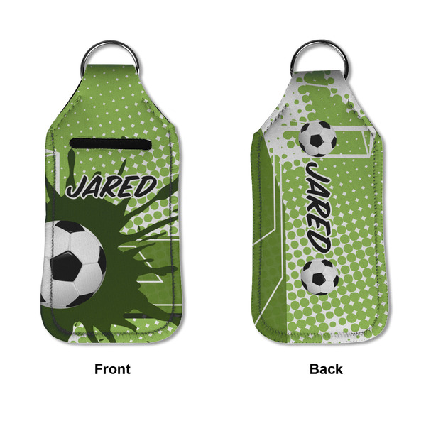 Soccer Sanitizer Holder Keychain - Large APPROVAL (Flat)