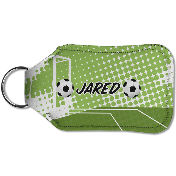 Soccer Sanitizer Holder Keychain - Small (Back)