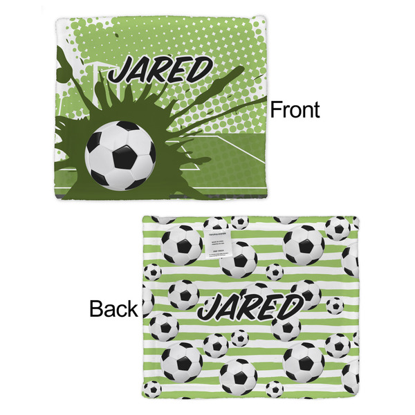 Soccer Security Blanket - Front & Back View
