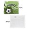 Soccer Security Blanket - Front & White Back View