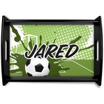 Soccer Black Wooden Tray - Small (Personalized)