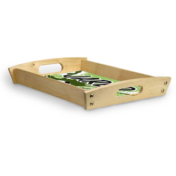 Soccer Serving Tray Wood Small - Corner